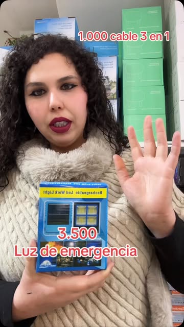 Luz de emergencia recargable LED y cable 3 en 1
